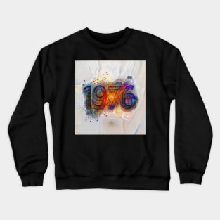 Year 1976 in Light and Color: A Stellar Memory Crewneck Sweatshirt